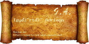 Igyártó Adrienn névjegykártya